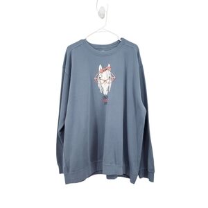 Amadora Sport Women's Cotton Poly Horse Graphic Sweatshirt - XL